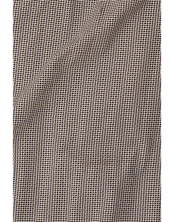 Camisas HUGO BOSS Hombre | Camisa de corte regular de algodón geométrico negro mediano