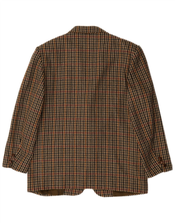 Chaqueta Blazer Mujer Les Copains De 2 Botones IT 44 Pata De Gallo Marrón Medio