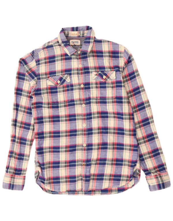 Tommy Hilfiger Camisa De Franela A Cuadros De Algodón Multicolor Medio
