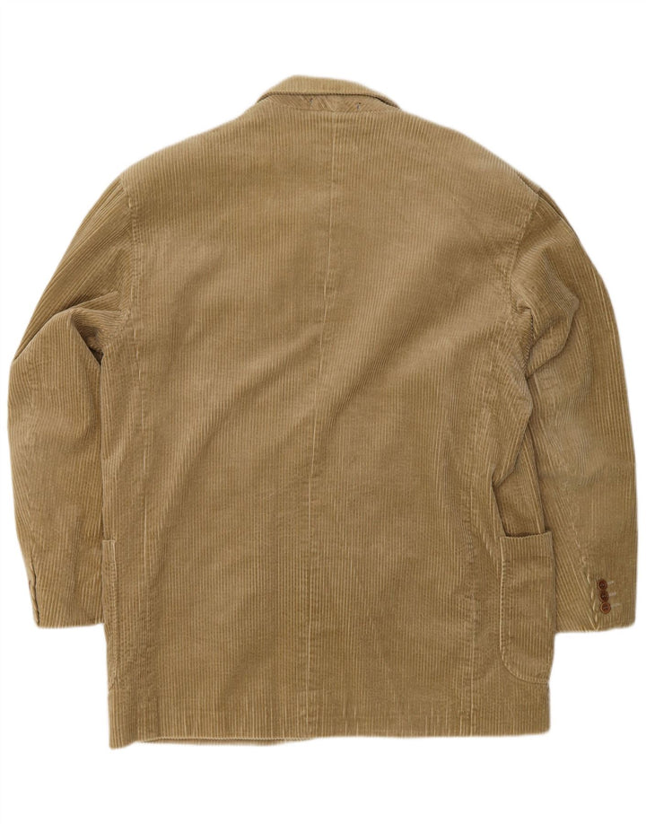 Segunda parte Chaqueta tipo blazer de pana con 3 botones para hombre US 42 XL Algodón beige