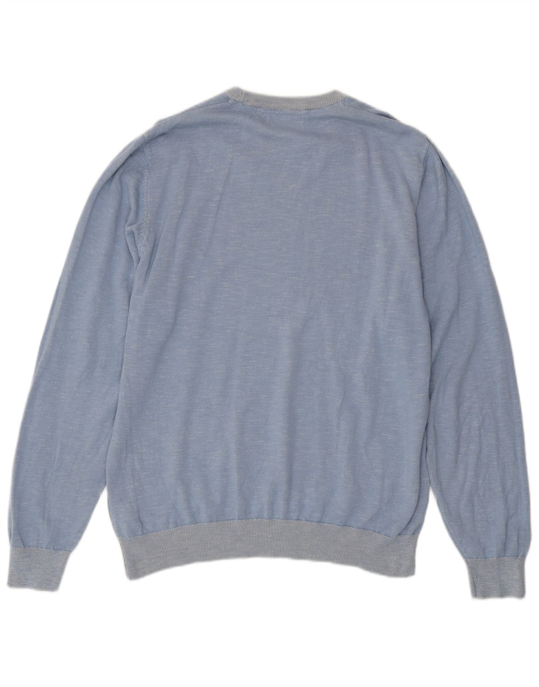 Marks & Spencer - Jersey de cuello redondo para hombre, talla grande, moteado en azul