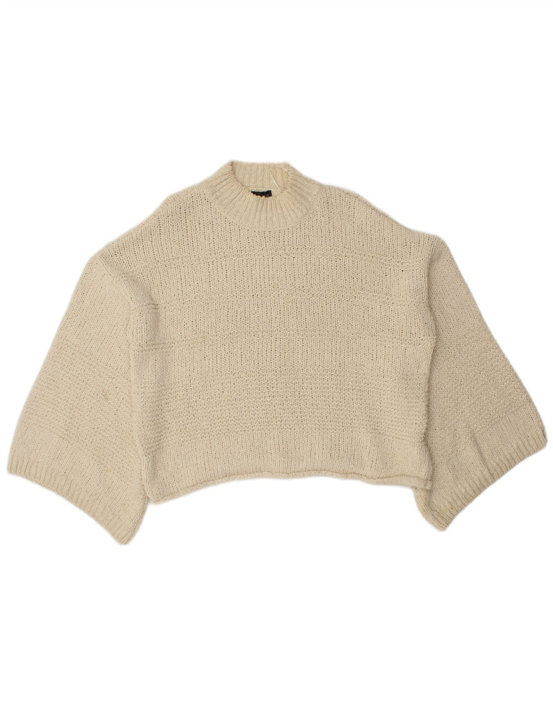 Topshop Jersey extragrande con cuello de tortuga para mujer UK 8 Small Off White