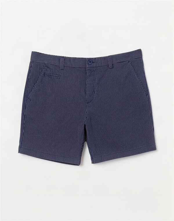 Marks & Spencer Pantalones cortos chinos para mujer UK 14 Large W32 Azul marino Rayas