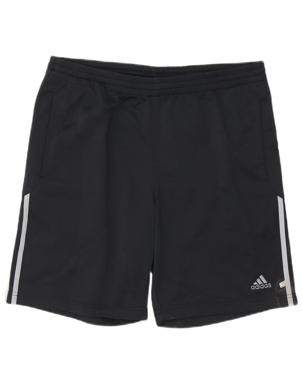 Adidas - Pantalones cortos deportivos para hombre, talla grande, poliéster negro