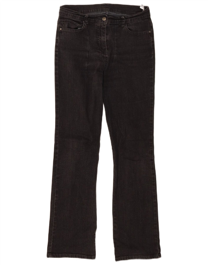 Marks & Spencer Jeans Bootcut para Mujer UK 10 Small W30 L29 Algodón Negro