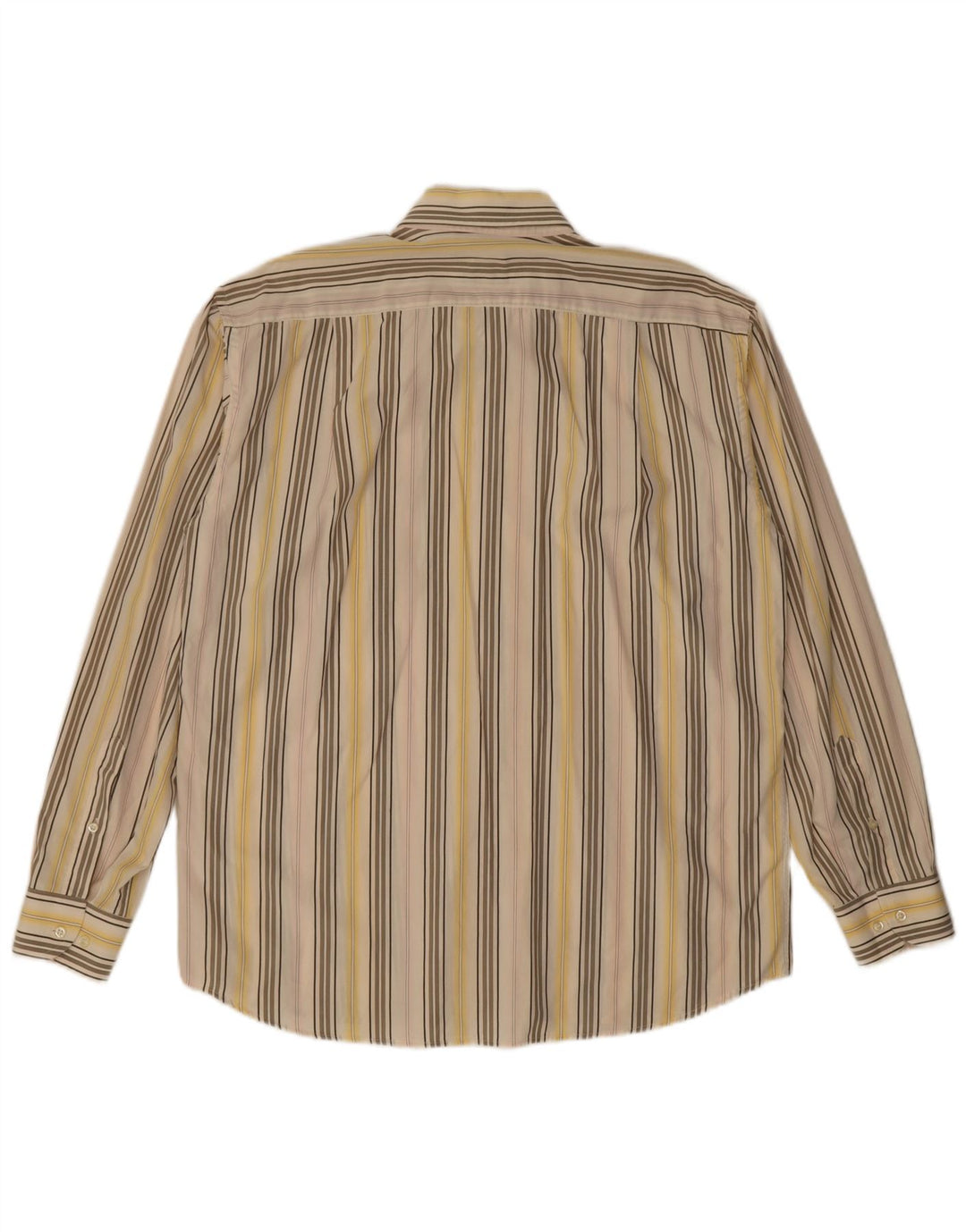 Roccobarocco Camisa para hombre Talla 42 16 1/2 Grande Rayas amarillas