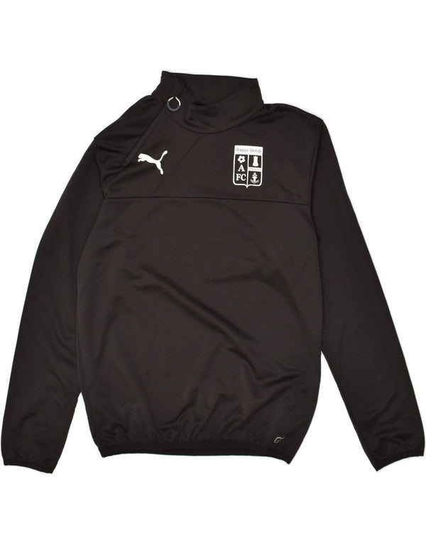PUMA Mens Graphic Pullover Chándal Top Pequeño Poliéster Negro