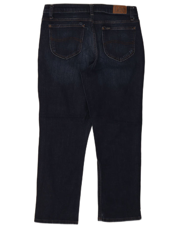 Lee Jeans rectos de talle medio para mujer, ajuste regular, US 2 XS W32 L27, azul marino