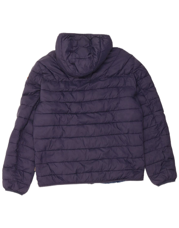 Napapijri Chaqueta acolchada con capucha para hombre UK 44 2XL Poliamida azul marino