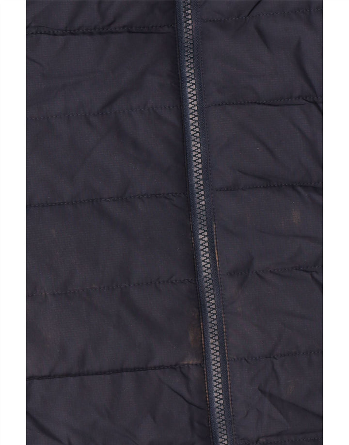 Jack Wolfskin Abrigo acolchado con capucha para mujer UK 8/10 Small Azul marino Poliéster
