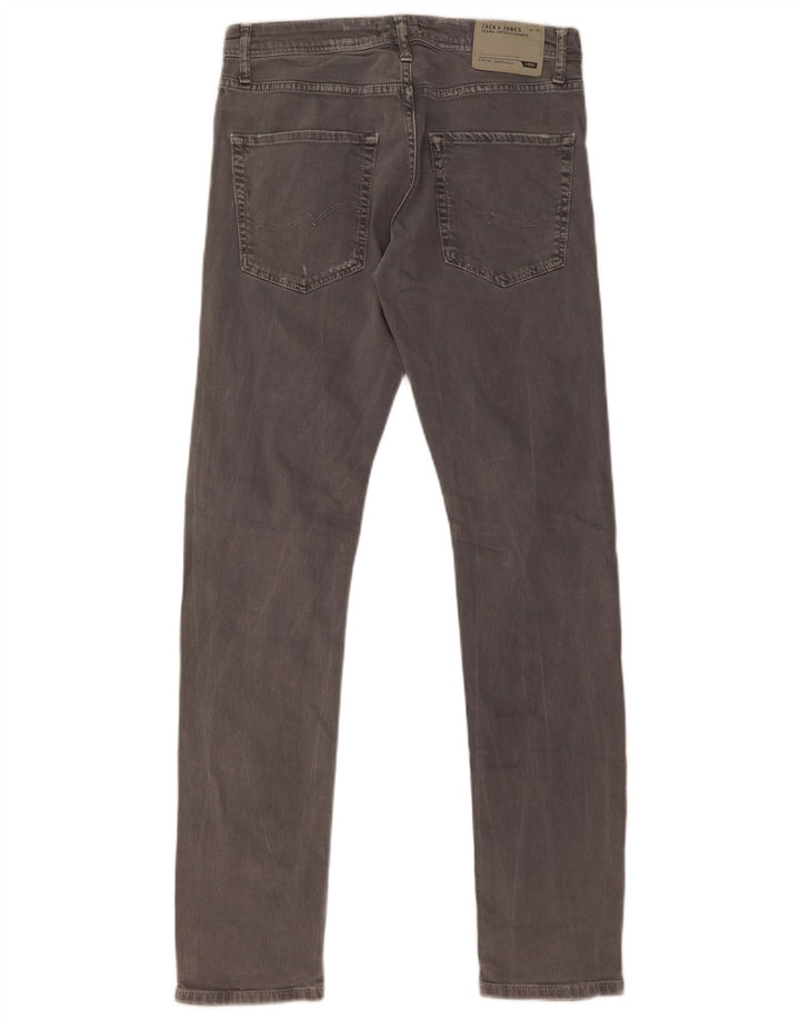 Jack & Jones Hombre GLENN Vaqueros ajustados desgastados W31 L32 Algodón gris