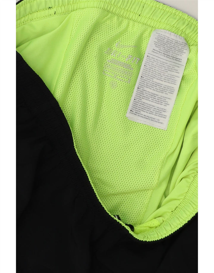 NIKE Pantalones cortos deportivos Dri Fit para hombre, poliéster negro grande