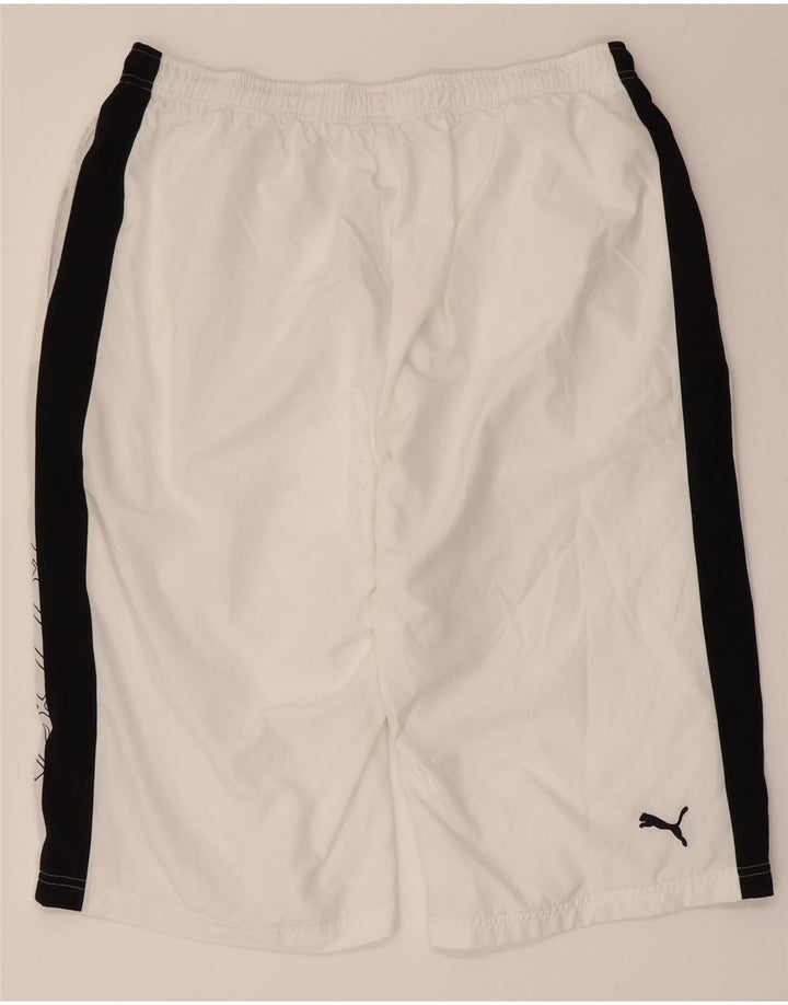 Puma Shorts deportivos gráficos para hombre XL Poliéster con bloques de color blanco