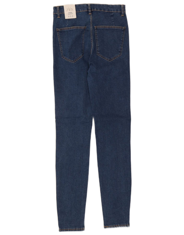 Zara Vaqueros pitillo para mujer EU 38 Small W28 L28 Algodón azul