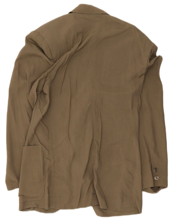 Vintage mujer Blazer chaqueta EU 40 verde medio