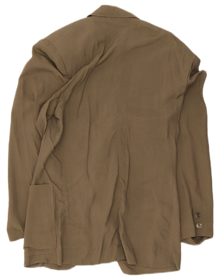Vintage mujer Blazer chaqueta EU 40 verde medio