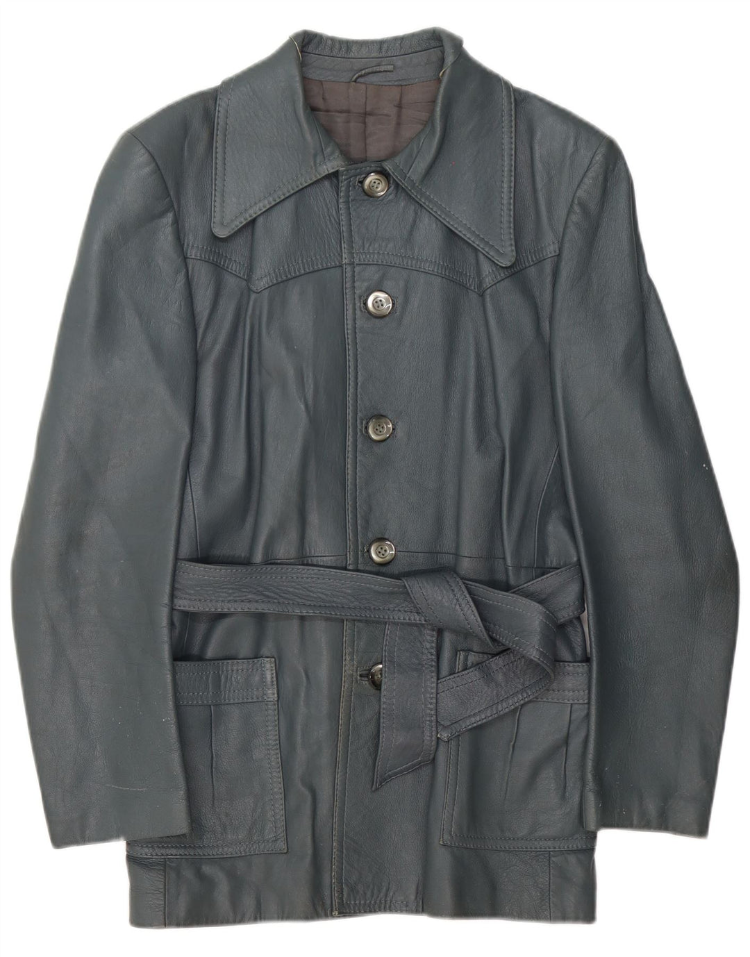 Vincent Chaqueta de cuero para mujer IT 52 2XL Cuero azul