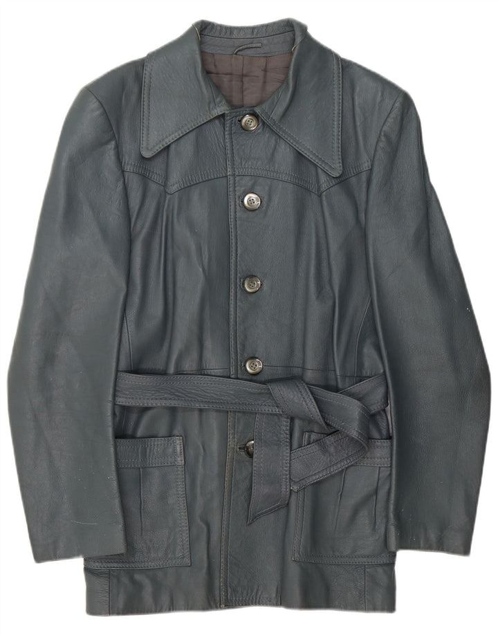 Vincent Chaqueta de cuero para mujer IT 52 2XL Cuero azul