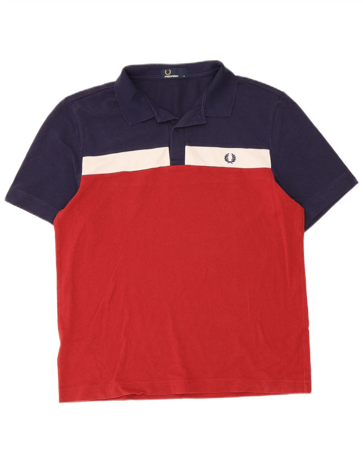 Fred Perry Polo De Hombre De Algodón Color Block Mediano Multicolor