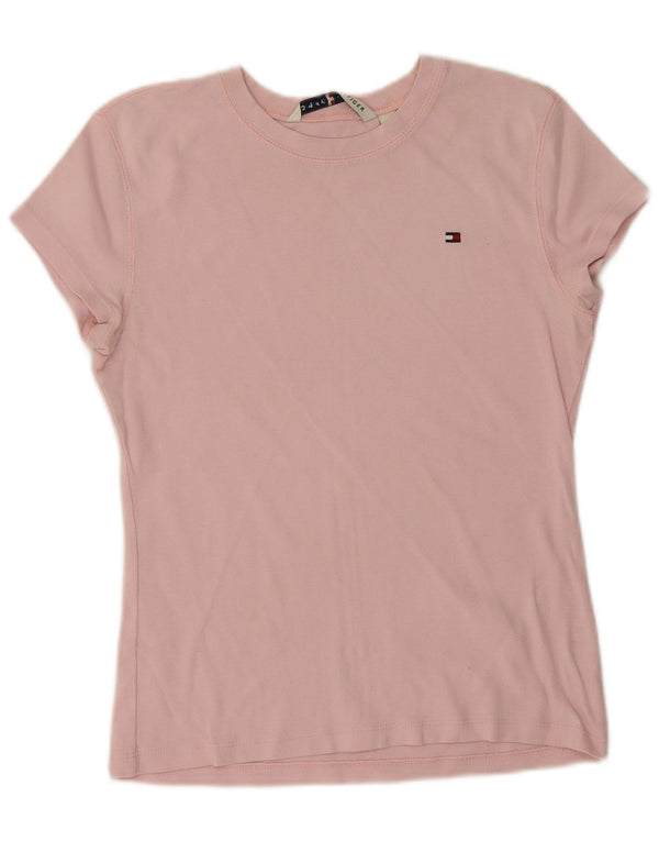 Tommy Hilfiger Camiseta para mujer Top UK 14 Large Pink Cotton