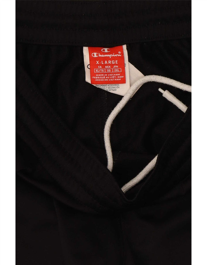 Champion Pantalones De Chándal Gráfico Hombre XL Poliéster Negro