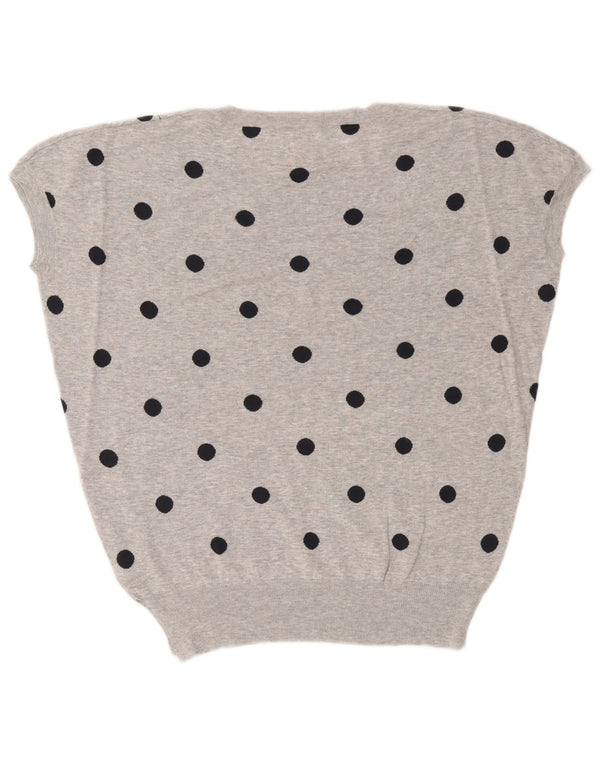 Sun68 - Jersey de manga corta con cuello redondo para mujer, talla 40, color gris