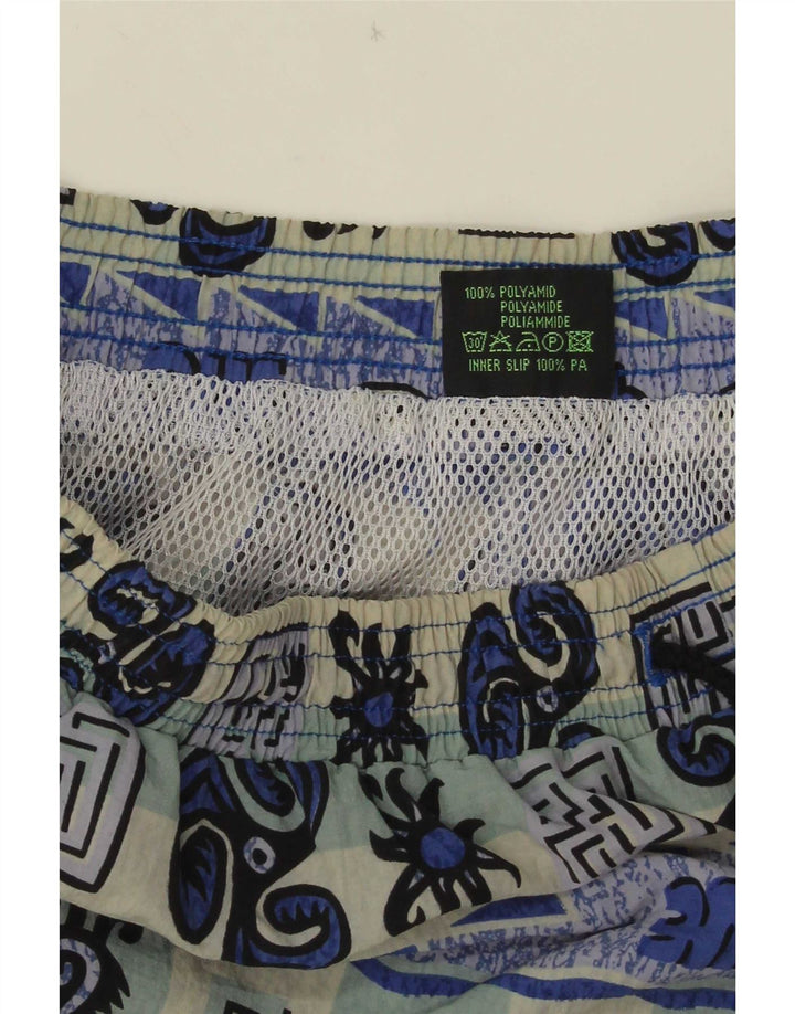 Santo Stefano Bañador Hombre con Estampado Abstracto XL Azul Colorblock