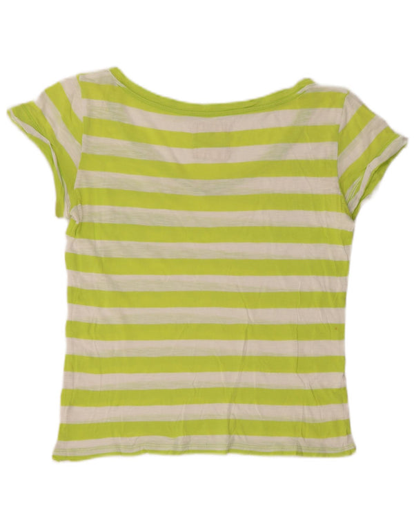 Camiseta Hollister Mujer Top UK 8 Small Verde Rayas