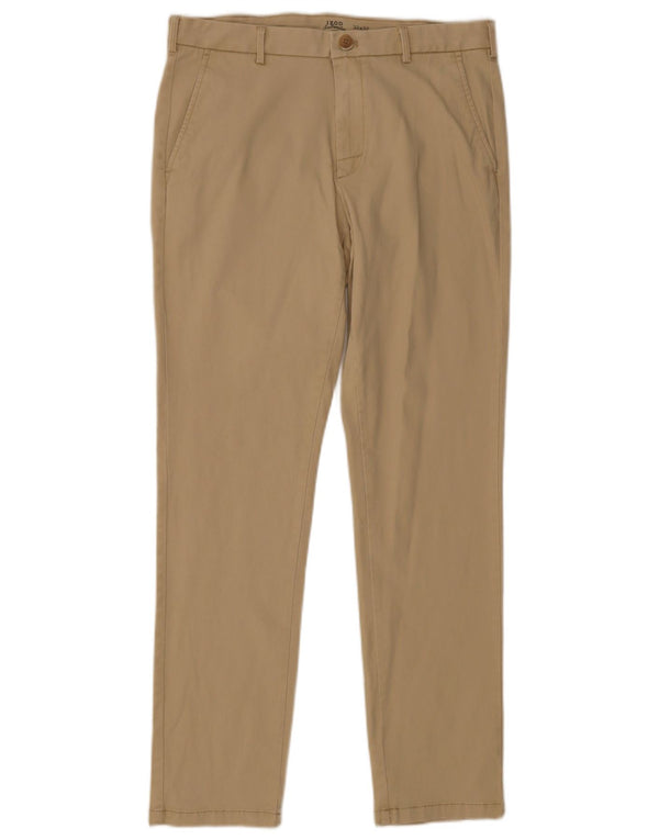 Izod Mens Salt Water Slim Fit Chino Pantalones W32 L32 Algodón Beige
