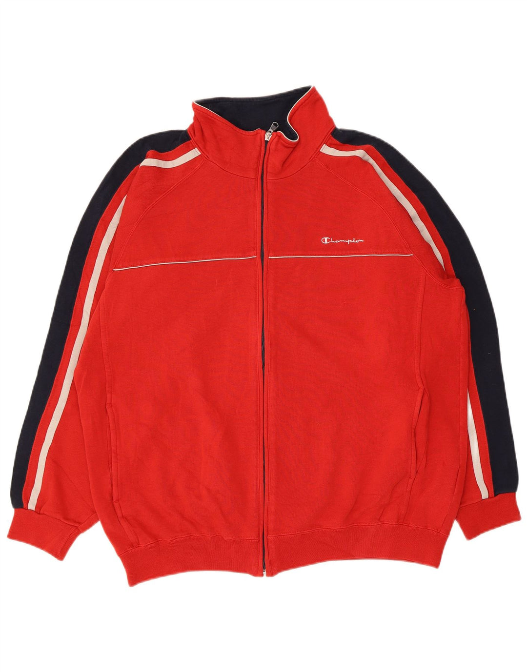 Champion Chaqueta de chándal para hombre, talla grande, color rojo, algodón