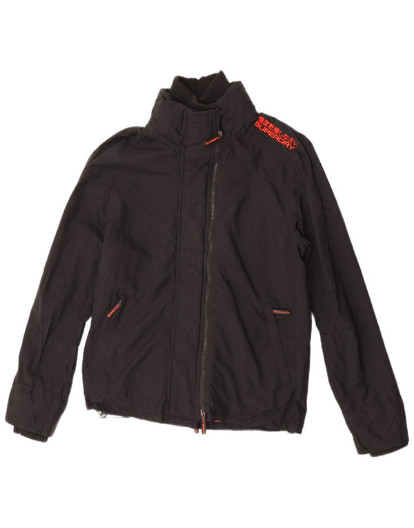 Chaqueta impermeable Superdry para mujer UK 46 Large Nylon negro