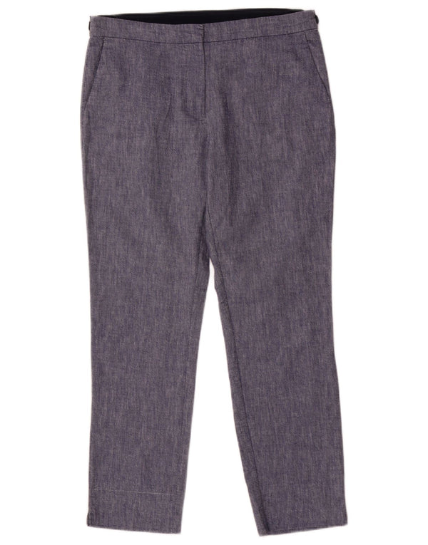Zara Mujer Pantalón Chino Slim Fit Grande W32 L27 Algodón Azul Marino