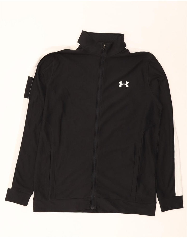 UNDER ARMOUR Chaqueta superior de chándal ajustada para hombre Bloque de color negro mediano