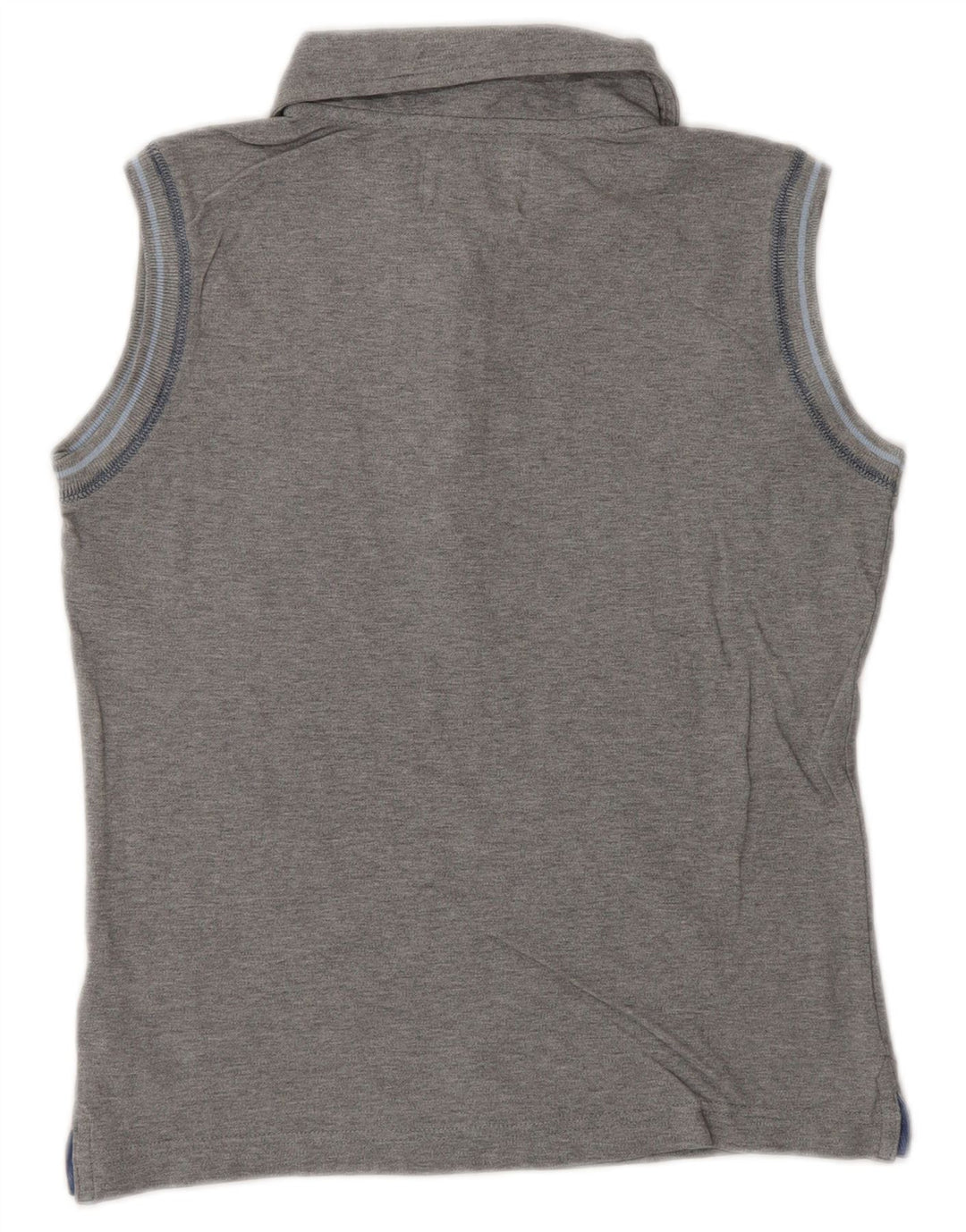 FILA Polo corto sin mangas para mujer UK 10 Small Grey Cotton