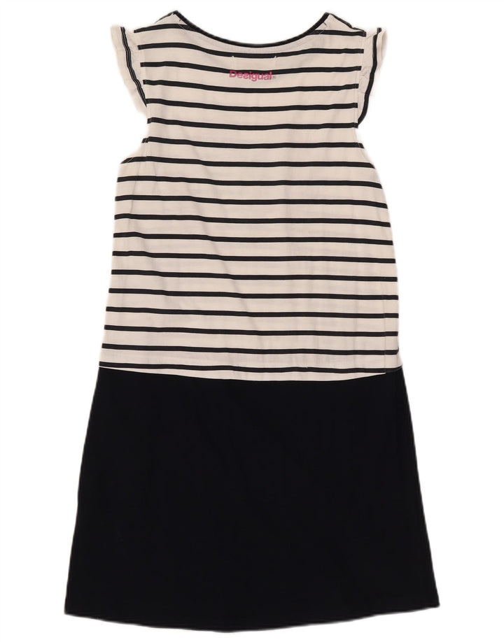 Desigual Vestido Niña Graphic Basic 13-14 Años Blanco Rayas Algodón