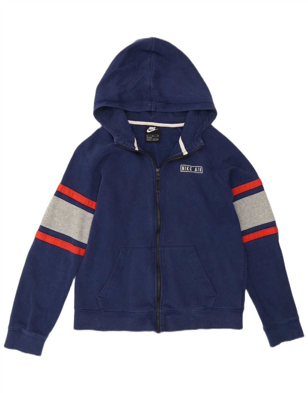 Nike Boys Air Zip Sudadera con capucha 13-14 años XL Azul Colorblock Algodón