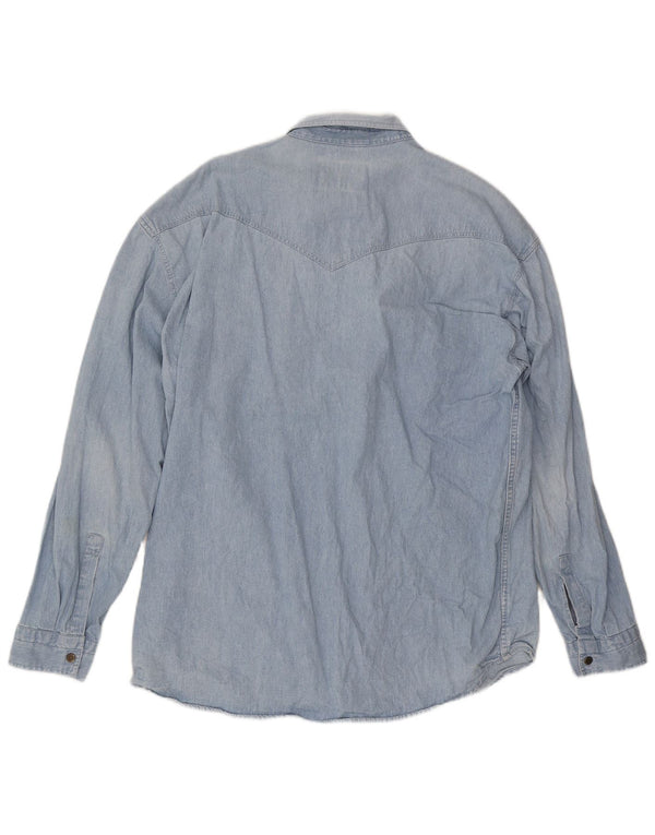 WAMPUM Camisa Vaquera Hombre XL Azul