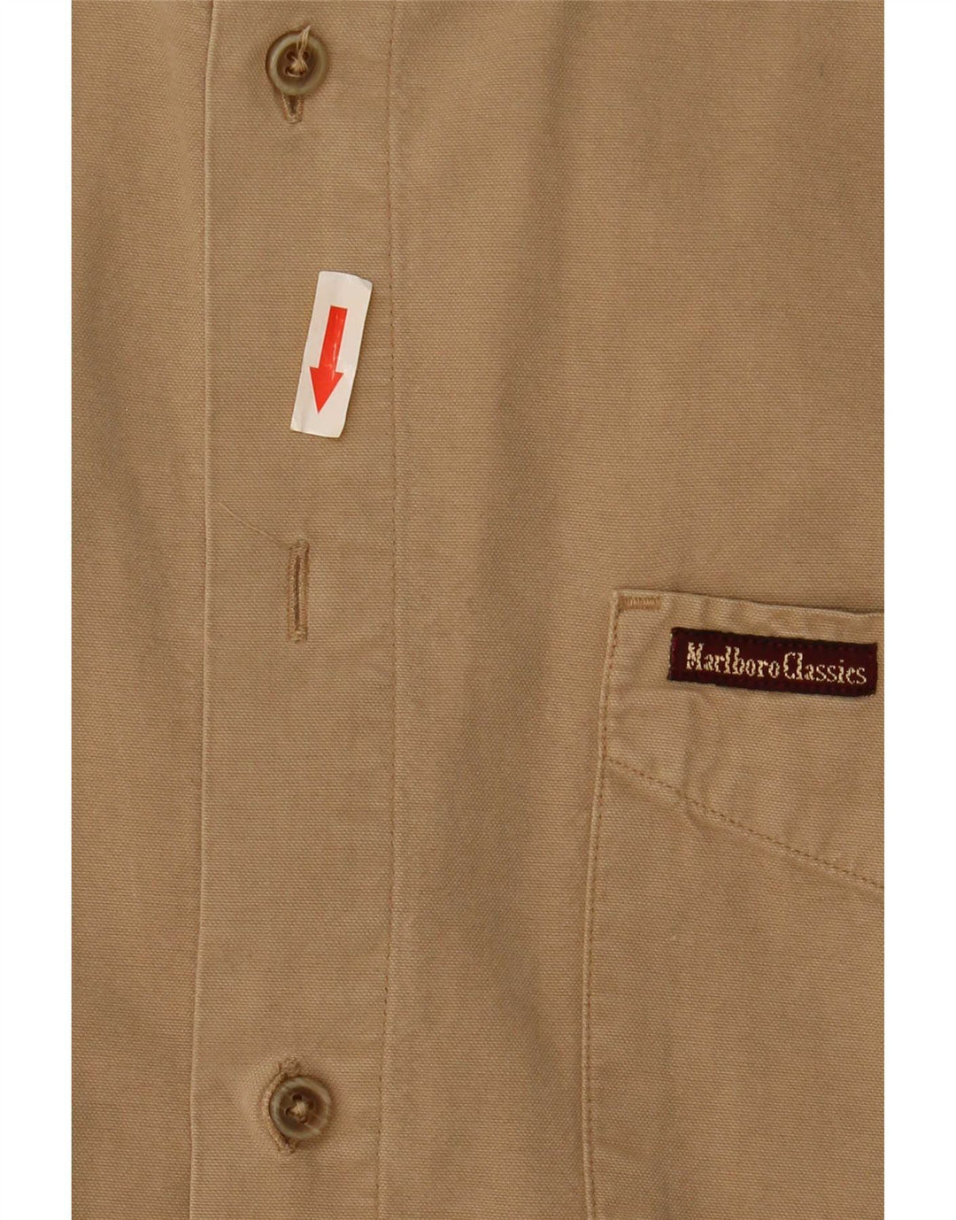 Camisa Marlboro Classics Hombre Grande Algodón Beige