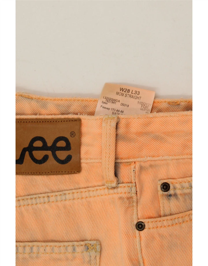 LEE Womens Mom Straight Jeans W28 L30  Orange Cotton Vintage Lee and Second-Hand Lee from Messina Hembry 