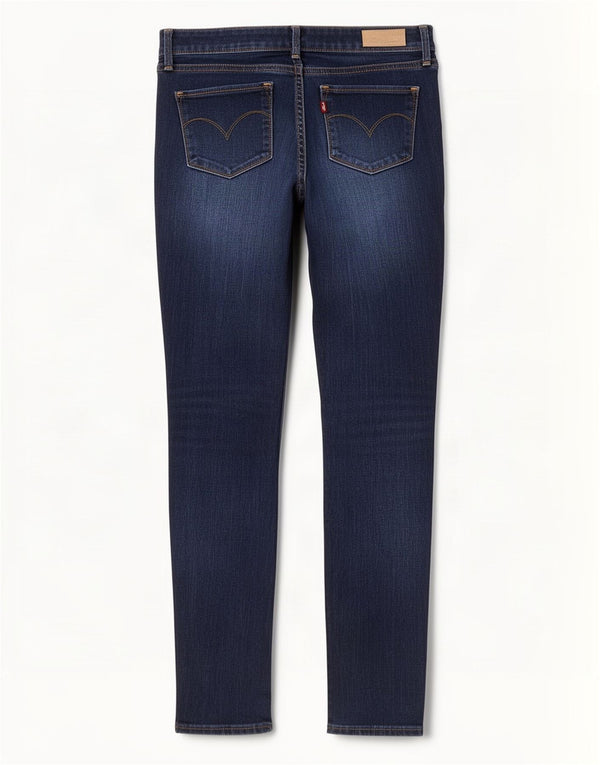 Levi's Vaqueros ajustados con talle moderno y curva audaz para mujer W26 L27 Algodón azul marino