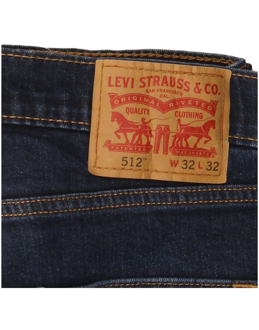 LEVI'S Jeans 512 Slim Tapered para hombre W32 L32 Algodón azul marino