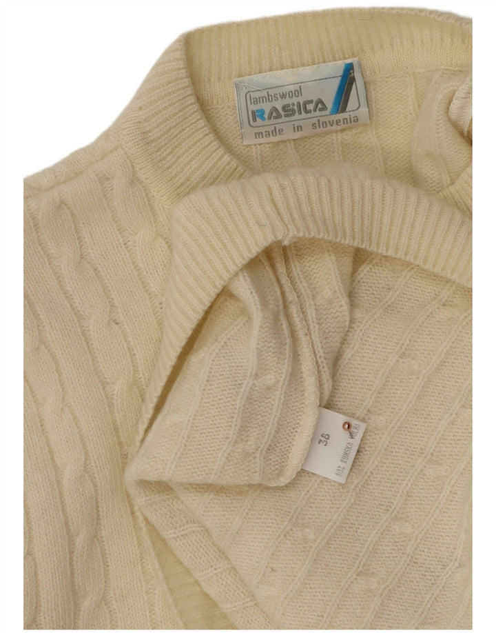 Rasica Jersey de cuello redondo para mujer EU 38 Medium Off White Lambswool
