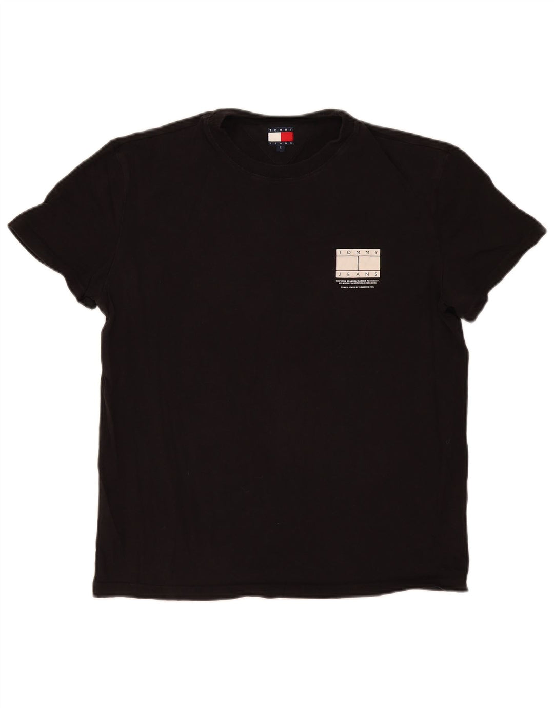 Tommy Hilfiger - Camiseta para hombre, talla grande, color negro