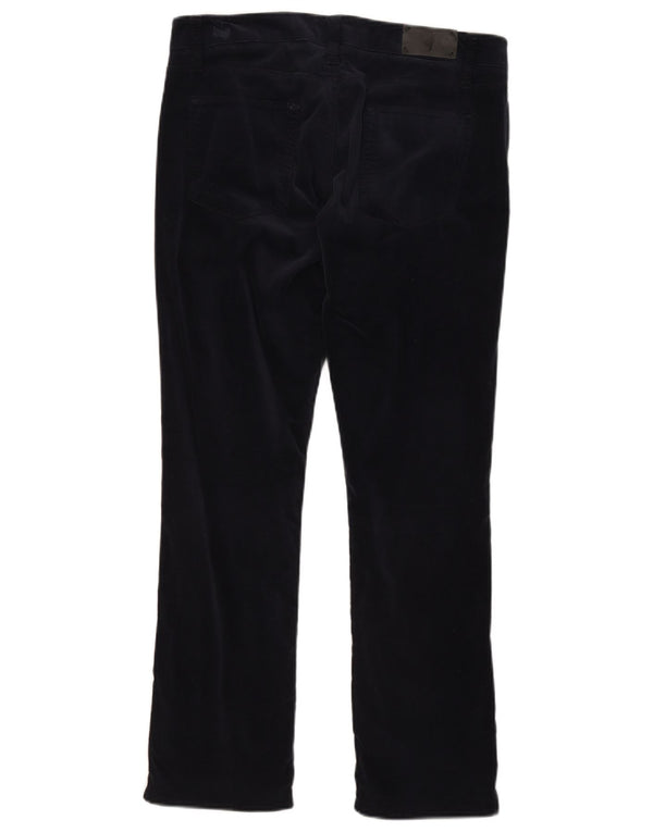 Marlboro Classics Pantalones casuales de terciopelo rectos para mujer W32 L29 Azul marino