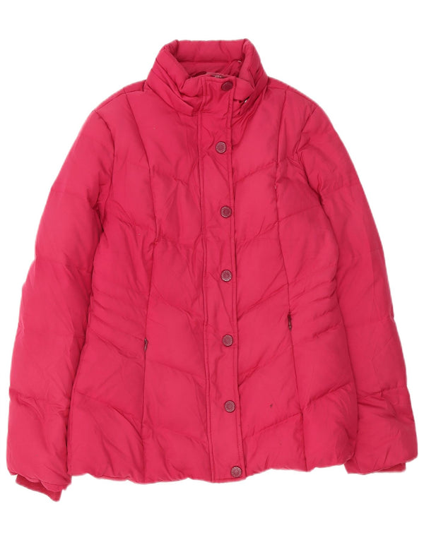Tommy Hilfiger Chaqueta acolchada con capucha para mujer UK 10 Small Pink Poliéster