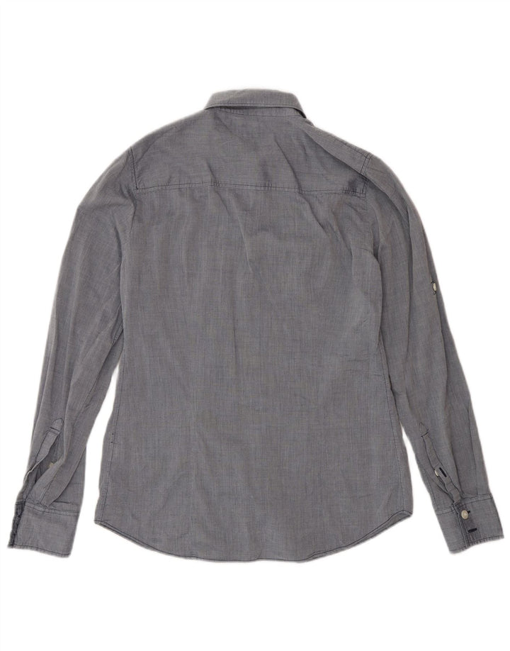 J. Crew Camisa extragrande para mujer UK 6 XS Algodón gris