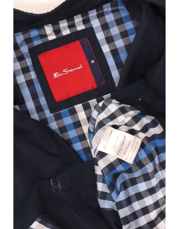 Ben Sherman Chaqueta Bomber para Hombre UK 38 Mediana Azul Marino Algodón
