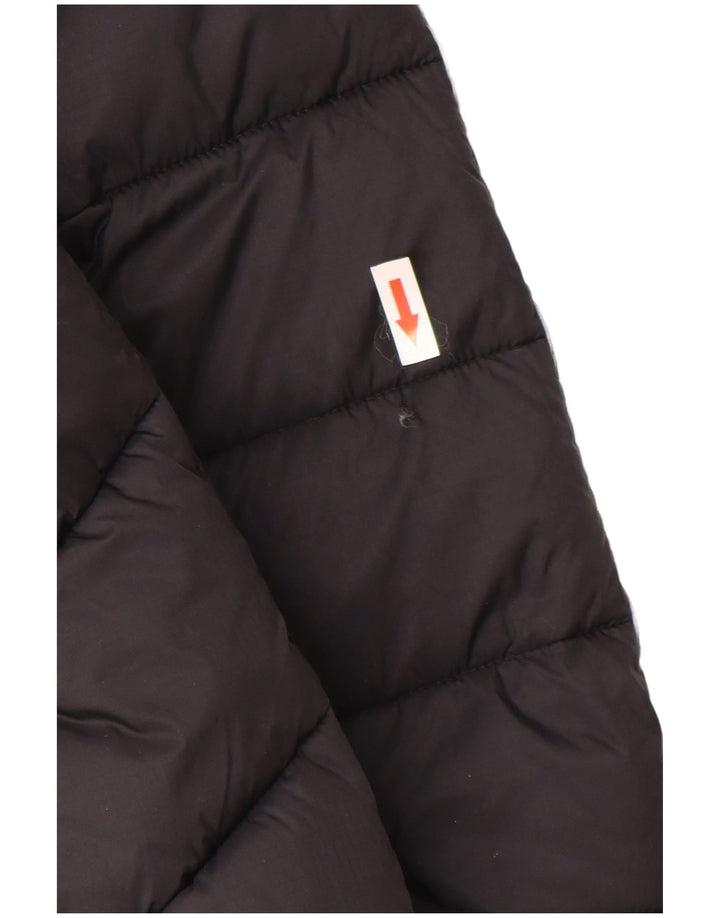 Champion Chaqueta Acolchada Con Capucha Gráfica Para Mujer UK 44 Mediana Poliamida Negra