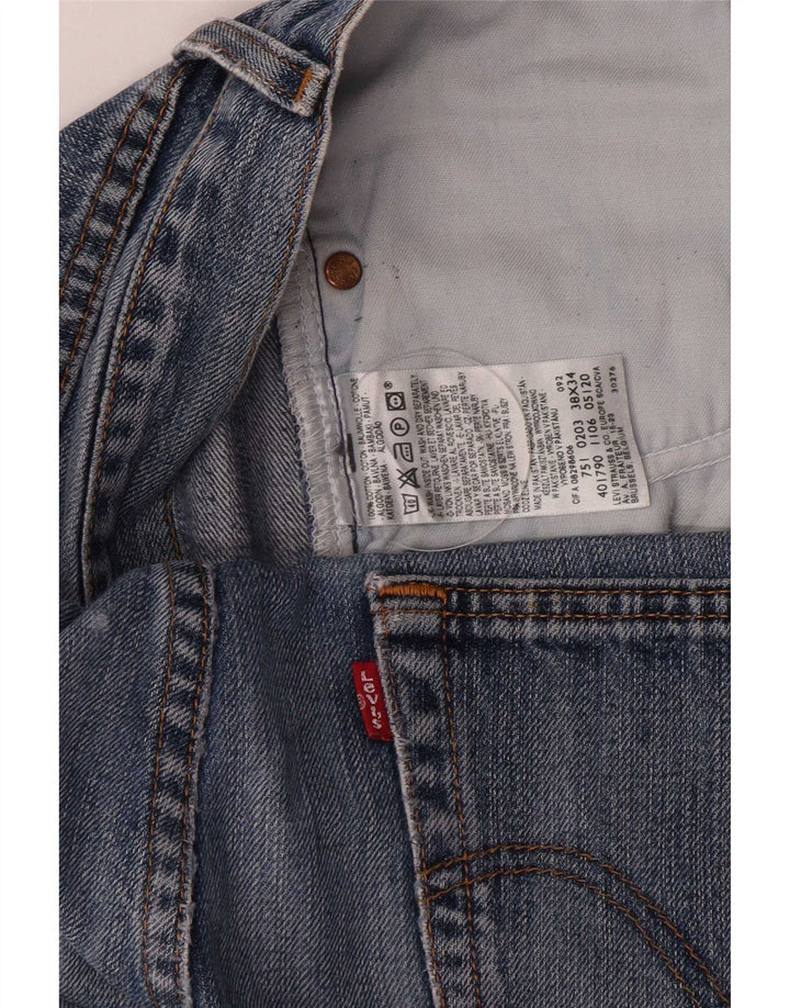 Levi's Jeans rectos recortados para hombre W38 L26 Algodón azul