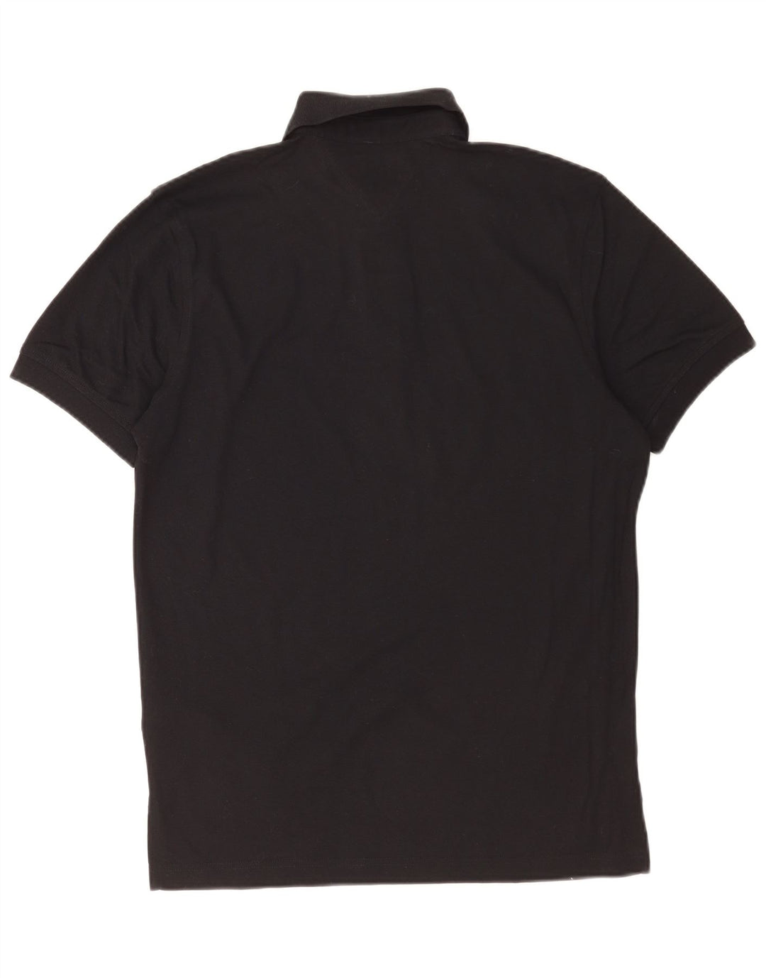 Tommy Hilfiger Polo para hombre pequeño de algodón negro